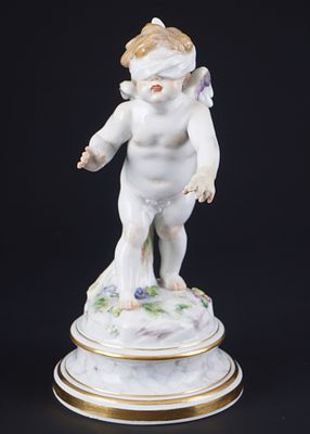 Meissen blind cupid 1st choice - Heinrich SCHWABE,. porcelain, blue sword mark 1st choice 
