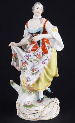 Meissen Sch&auml;ferin tanzend 1.Wahl - Friedrich Elias MEYER, 
Porzellan, blaue Schwertermarke 