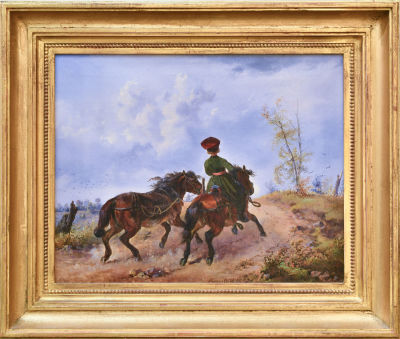 &laquo;Маленький гонец&raquo;. Ковальский (Kowalsky) Антон Герман (1813—?) 
Холст, масло, подпись: &laquo;Kowalski 