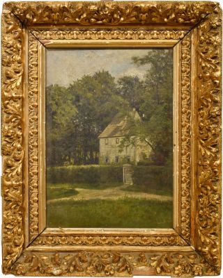 &laquo;Старый дом&raquo;. Вельц И. А.(1866-1926) -? (под вопросом) . 
Картон, масло, подпись: &laquo;И. Вельцъ&raquo; 