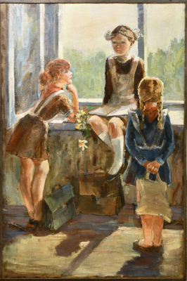 &laquo;Перемена&raquo;. Цветков Виктор Александрович (род. 1920) 
Холст, масло 1964 год, 120х80 см 
На 
