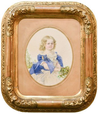 &laquo;Портрет&raquo;. Гау В. И. (1816—1895) - ? (под вопросом) 
Бумага, карандаш, акварель, подпись: 
