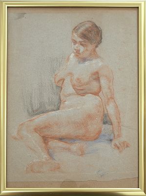 Николай Андреевич Тырса (1887-1942) -? (под вопросом). &laquo;Обнажённая&raquo;. 
Бумага, пастель, середина 