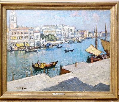 Константин Иванович Горбатов (1876-1945). &laquo;Венеция. Гранд Канал&raquo;. 
Холст, масло, вторая 