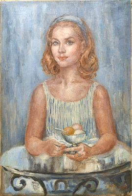 Пименов Юрий Иванович (1903-1977) -? (под вопросом). &laquo;В мороженице&raquo;. 
Холст, масло, подпись: &laquo; 