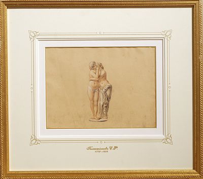 Степан Филиппович Галактионов (1778 или 1779 – 1854). &laquo;Амур и Психея&raquo;. 
Коричневая бумага 