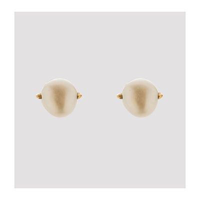 Pendientes en oro con perla cultivada de agua dulce de 6,5 mm.