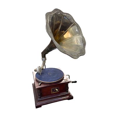 Gram&oacute;fono &laquo;His Master’s Voice&raquo; de la Gramophone Company Ltd. en madera barnizada en tonalidad 