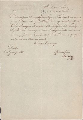 HISTORY - OF SAXONY, Anthony (Dresden, 1755 - ib., 1836) - Saxony. SaxonyLetter signed, dated 