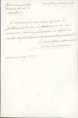 HISTORY - DE LA CROIX, Armand Charles Augustin, duc de Castries (Paris, 1756 - ib., 1842) - France. 