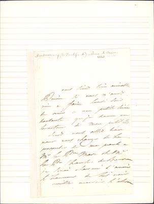 HISTORY - MONTMORENCY, Anne Louise Charlotte de (Florence 1810 - Ib. 1858) - France. Autograph 