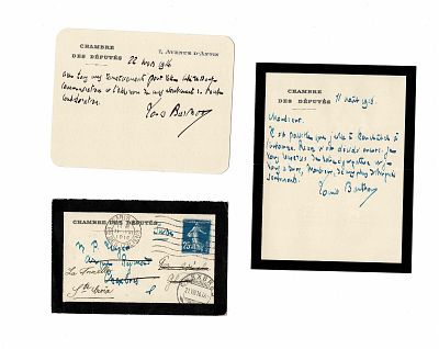 HISTORY - BARTHOU Louis (1862 - 1934) - Autograph letter signed - France. Several times Minister 