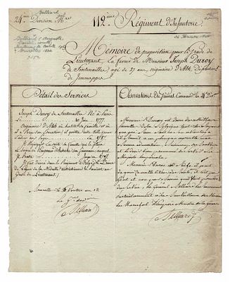 HISTORY - BELLIARD Auguste Daniel (1769 - 1832) - Autograph letter signed - Napoleonica. Grand 