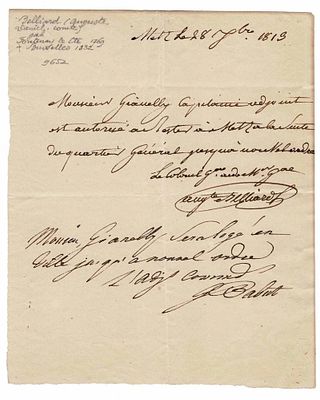 HISTORY - BELLIARD Auguste Daniel (1769 - 1832) - Autograph letter signed - Napoleonica. Document 