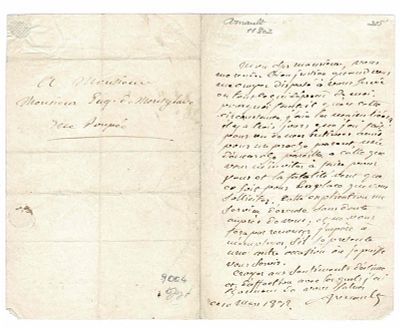 HISTORY - ARNAULT Antoine (1766 - 1834) - Autograph letter signed - Napoleonica. He took part in 