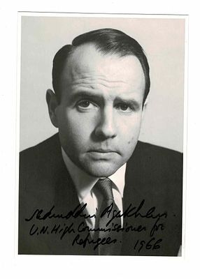 HISTORY - AGHA KH&Acirc;N Sadrudin (1933 - 2003) - Signed printed photograph - Unesco. Compulsory 