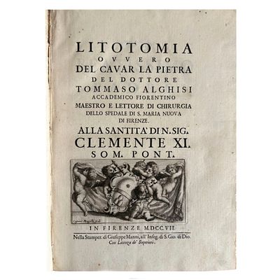 [SCIENCE AND MEDICINE] - ALGHISI Tommaso (1669-1713) - [History Of Medicine – Early And 