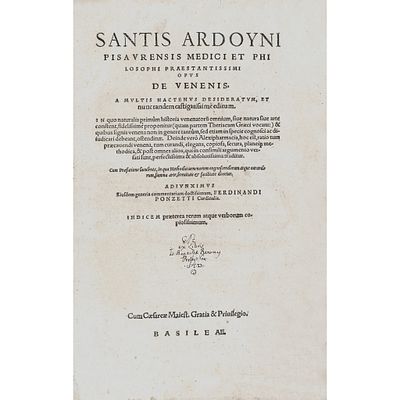 [SCIENCE AND MEDICINE] - ARDUINO Sante (1390 - 1450) - The Arabic Studies On Poisons Introduced 