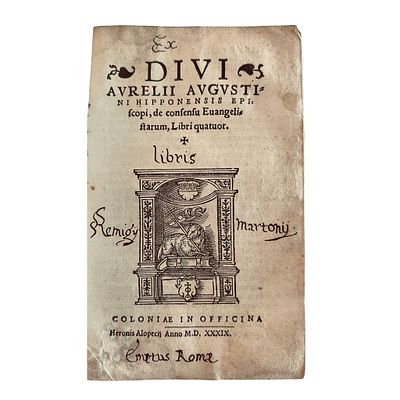 [LITERATURE] - AUGUSTINUS Aurelius (350 - 430) - [Theology – Renaissance Edition Of St. 