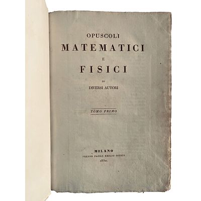 [SCIENCE AND MEDICINE] - [Important Nineteenth-Century Scientific Set – Avogadro, Cauchy 