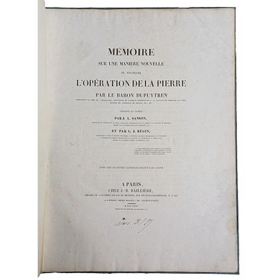 [SCIENCE AND MEDICINE] - DUPUYTREN Guillame (1777 - 1835) - 1836. A Revolutionary Surgical Book 