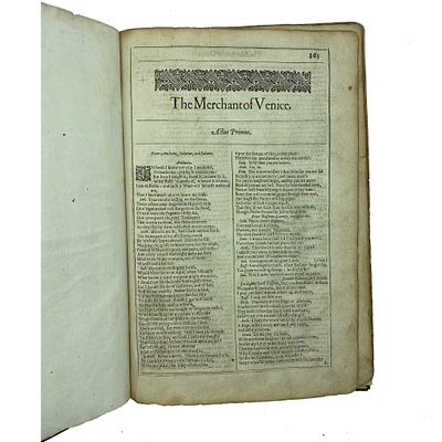 [LITERATURE] - SHAKESPEARE William (1564 - 1616) - 1632. The Merchant Of Venice. The Forbidden 