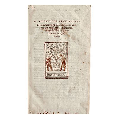 [SCIENCE AND MEDICINE] - [Vitruvius Pollio ; Sextus Iulius Frontinus ; Giovanni Giocondo da 