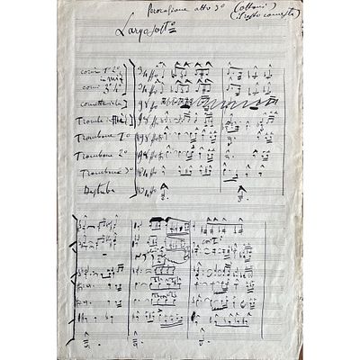 Puccini autograph manuscript