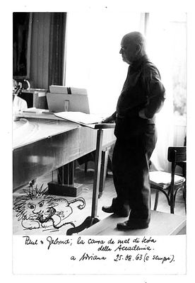 [MUSIC AUTOGRAPHS] - PAUL HINDEMITH (1895–1963) - Inscribed and Signed Photograph, 1963. PAUL 