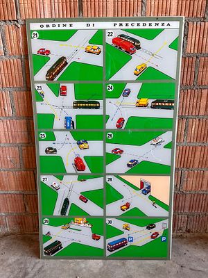 THIRD DRIVING SCHOOL PANEL. Nice driving VINTAGE school panel. 
70's 
AUCTION HOUSE COMMISSION: 
