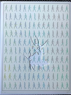 Юрий Соболев. . Цветная шелкография и коллаж. 1991 год. Тираж 100 Подписано и пронумеровано 