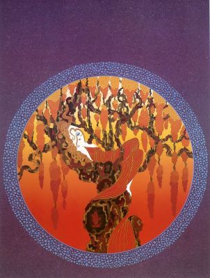 Erte - Ert&eacute; [Эрте (Тыртов Р.П.) (1892-1990)]. The heat [Жара]. США, 1980-е гг. Шелкография 