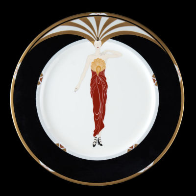Erte - Erte тарелка &laquo;El soleil&raquo;/&laquo;Солнце&raquo;
Япония, 1980-е гг. . Д.: 30 см. 
фарфор, деколь 
клеймо и 