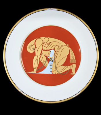 Erte коллекционная тарелка &laquo;Samson & Dalilah&raquo;/ "Самсон и Далила" США, 1980-е
Д.: 30 см. костяной 