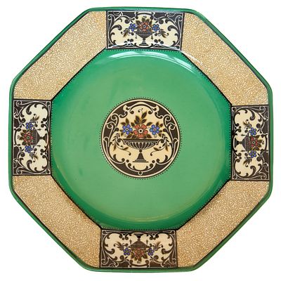 Восьмиугольная декоративная тарелка Wedgwood & Co LTD", Англия, 1950-е гг. Д.: 20 см 
фарфор 