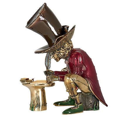 Лимитированная скульптура &laquo;Гном - поэт&raquo;, бронза, эмалевые краски, ручная работа. около 20 см 