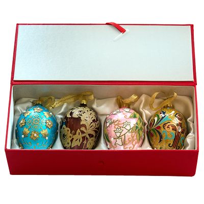 Набор новогодних игрушек от Joan Rivers. Джоан Риверс - одна из известнейших ювелиров мира. США 