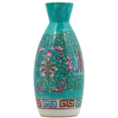 Японская винтажная ваза, ручная роспись, 1980- е гг. в.: 10 см