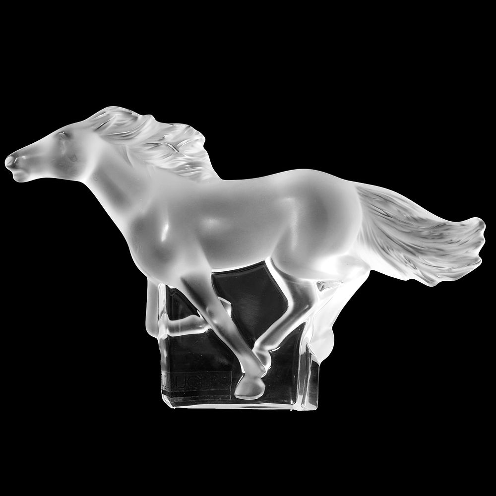 Lalique коллекционная статуэтка Kazak Horse, Франция. Движение лошади передает дух свободы и 