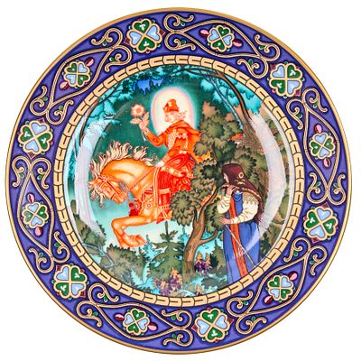 Villeroy&Boch. Тарелка "Василиса прекрасная" из коллекции "Сказки старой России". Германия, 1970-е.