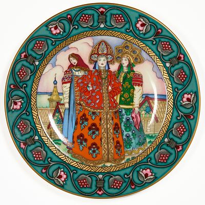 Villeroy&Boch тарелка из коллекции "Сказки старой России", Германия, 1970-е.
. Д.: 21 см 