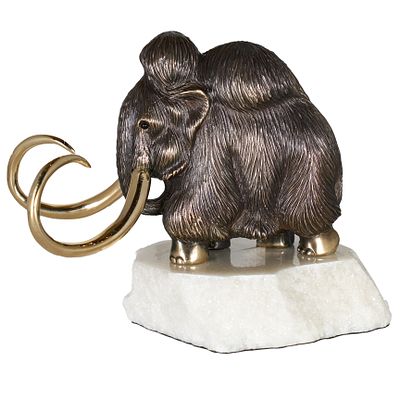 Бронзовая скульптура &laquo;Мамонтенок&raquo;, ручная работа . Задумчивый спутник в хаосе дней 
Бронза 