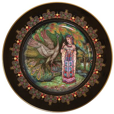 Villeroy & Boch Heinrich тарелка винтажная декоративная Русские сказки &laquo;Руслан и Людмила&raquo; 
