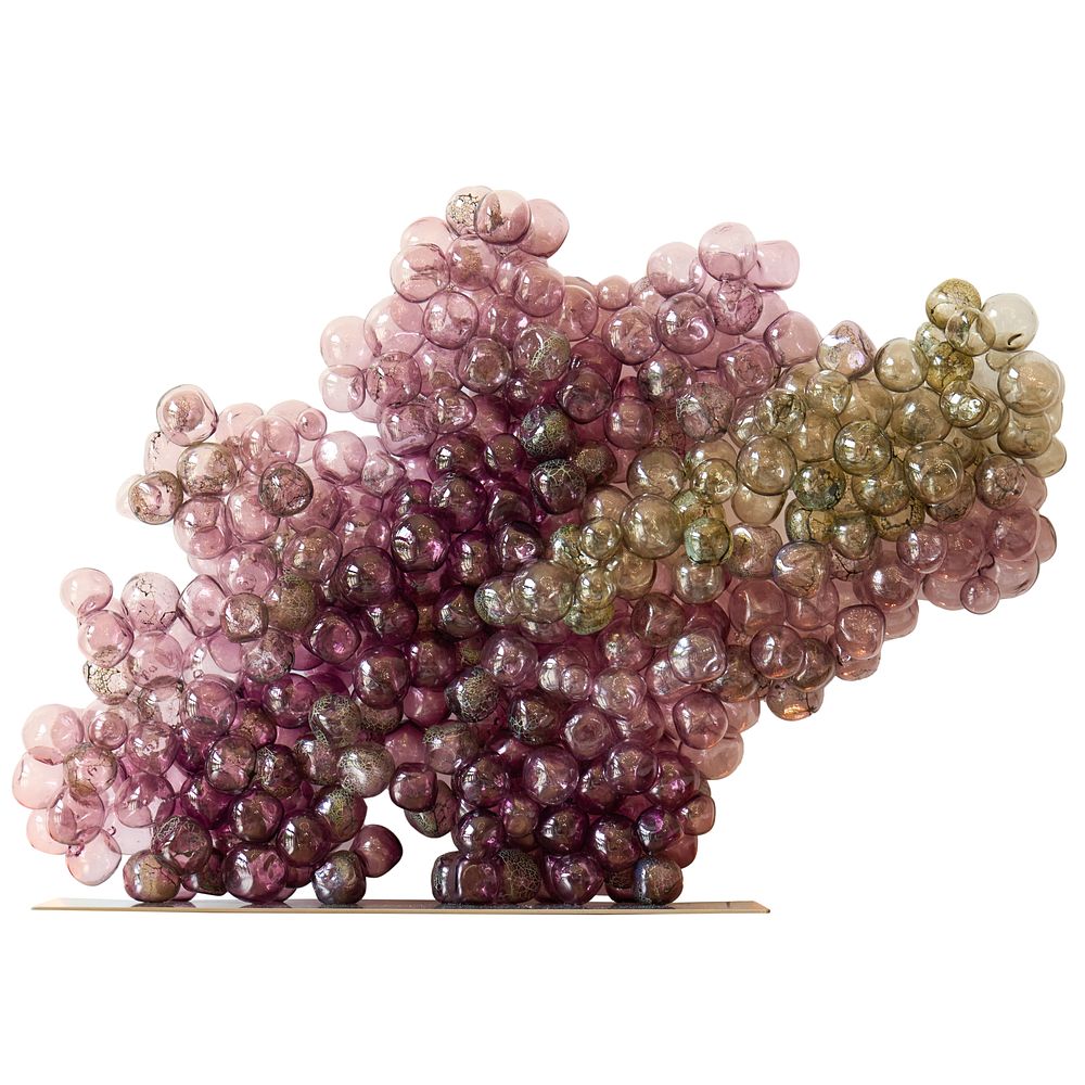 Арт объект на металлическом основании, выдувное стекло, полностью ручная работа. . Стекло 