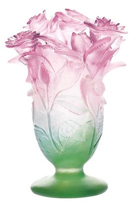 Daum ваза &laquo;Rose &raquo;, Франция. клеймо: Daum 
Размер: 17,5 см 
Знаменитая французская мануфактура 