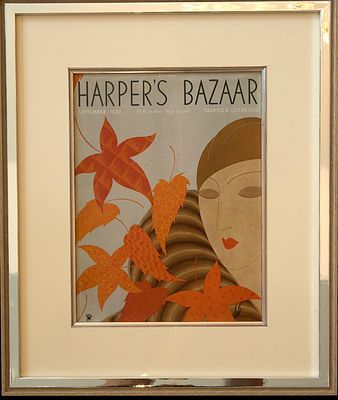 Обложка журнала Harper's Bazaar за сентябрь 1933 г. Рисунок создан Эрте специально для журнала. 