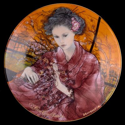 Коллекционная тарелка &laquo;Мадам Баттерфляй&raquo;, Италия, 1987 г. Le Porcellane Fontana dei Medici
. Кол 
