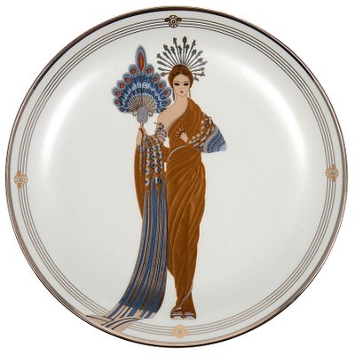 Ert&eacute; коллекционная тарелка &laquo;Афина&raquo;, 1980-е гг. США, 1980-е гг. 
Фарфор, деколь 
Д.: 21 см. 