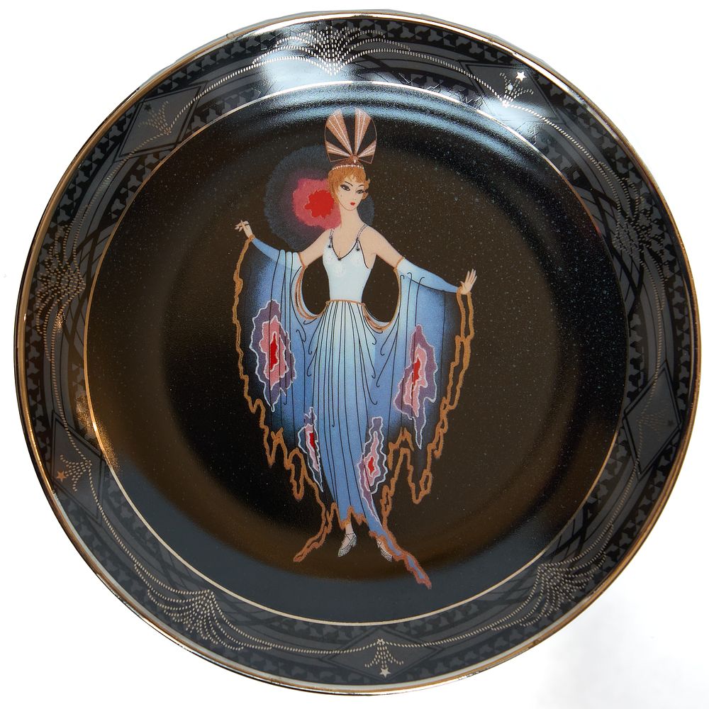 Erte коллекционная тарелка &laquo;Twilight&raquo;/&laquo;Сумерки&raquo;, США, 1980-е гг. д.: 21 см 
фарфор, деколь 