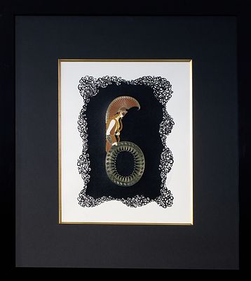 Erte “Цифра 6” Шелкография, США, 1980-е. . 90 х 80 см. 
Работа оформлена в итальянскую багетную 